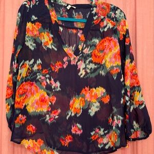 Multicolor Sheer Blouse